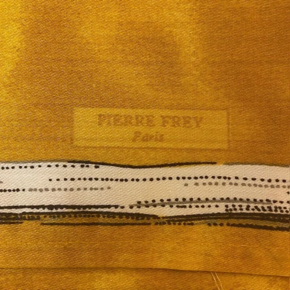 Pierre Frey Paris Mustard Yellow Cotton Napkins Set of 4 Made in France 19.5in